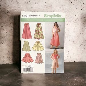 Simplicity 4188 Misses 8-16 Skirt w/4 Lengths Sewing Pattern Uncut Factory Folds